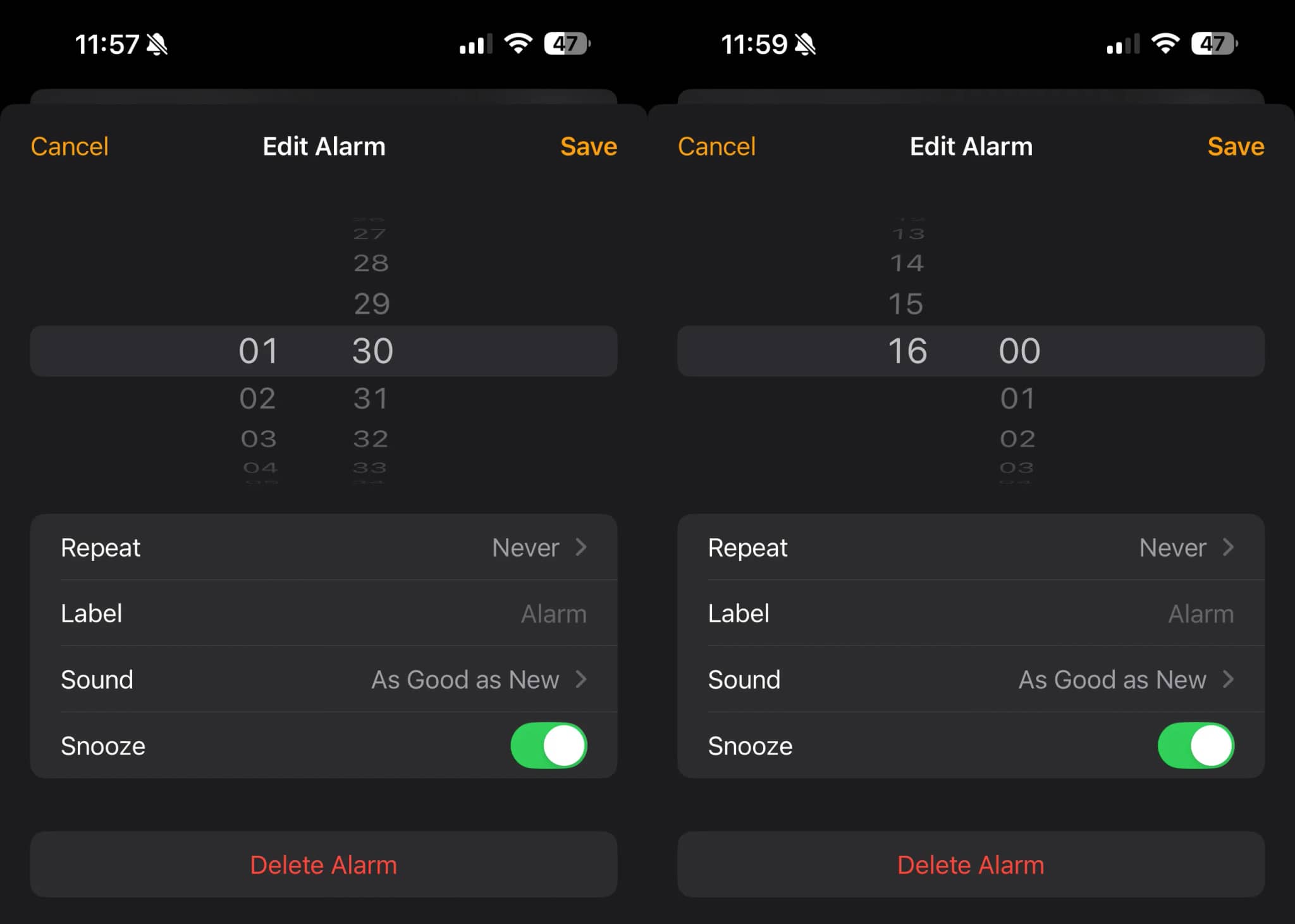 وقتی کسی واقعاً به انتهای انتخابگر زمان هشدار iPhone رسید!
