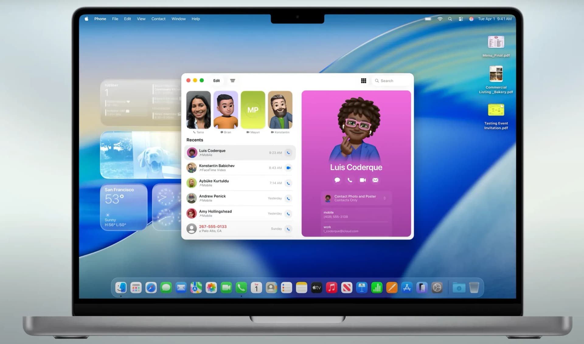 Apple macOS 26 Tahoe phone app