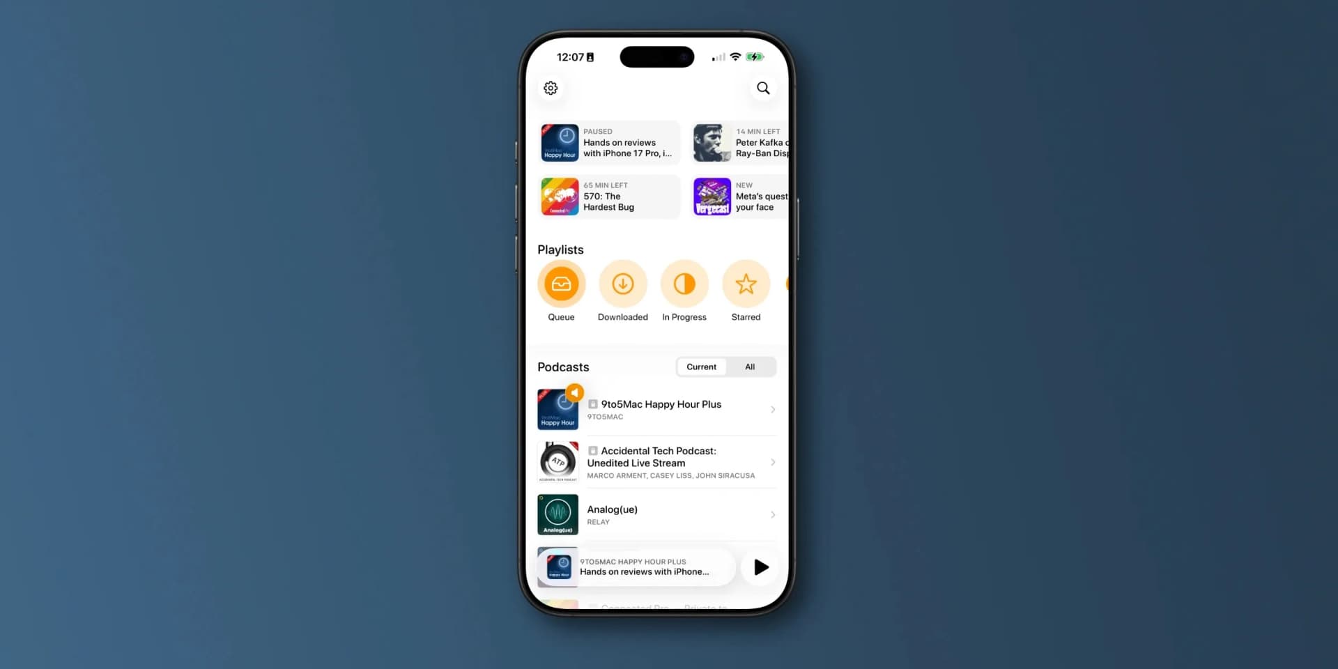 تصویر اپلیکیشن Overcast
