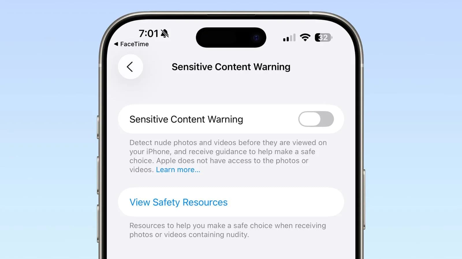 امکان هشدار محتوای حساس در FaceTime تحت iOS 26