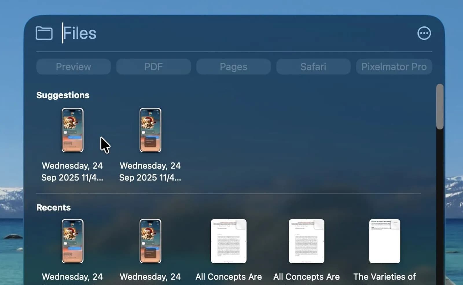 فیلتر کردن نتایج جست‌وجو در Spotlight macOS Tahoe