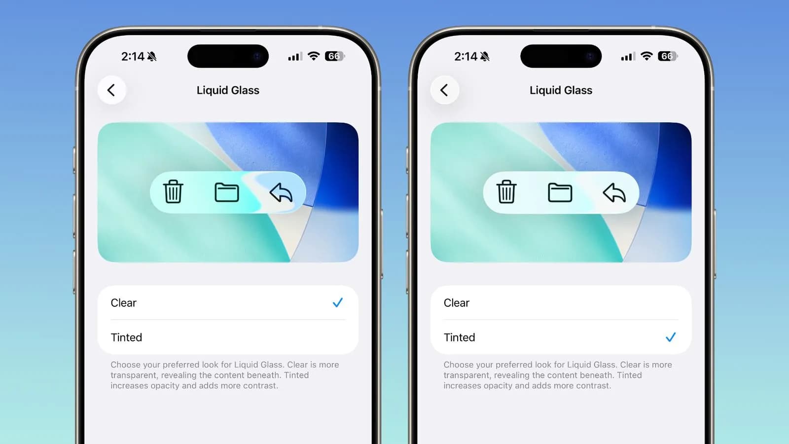 ios 26 1 liquid glass opaque