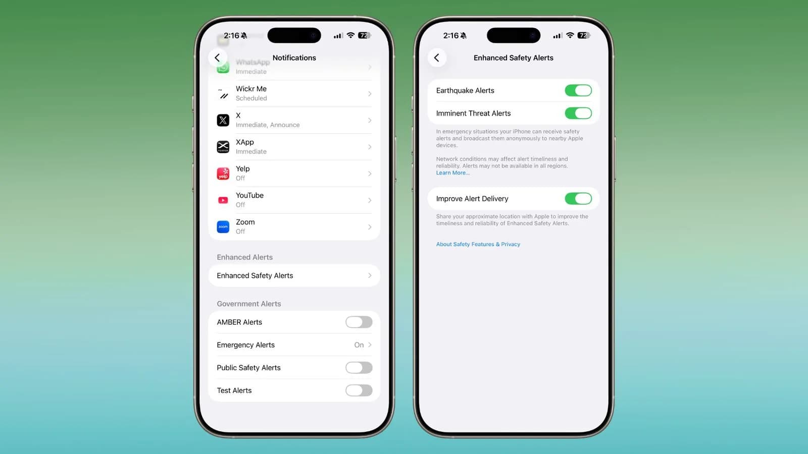 Enhanced Safety Alerts در iOS 26.2