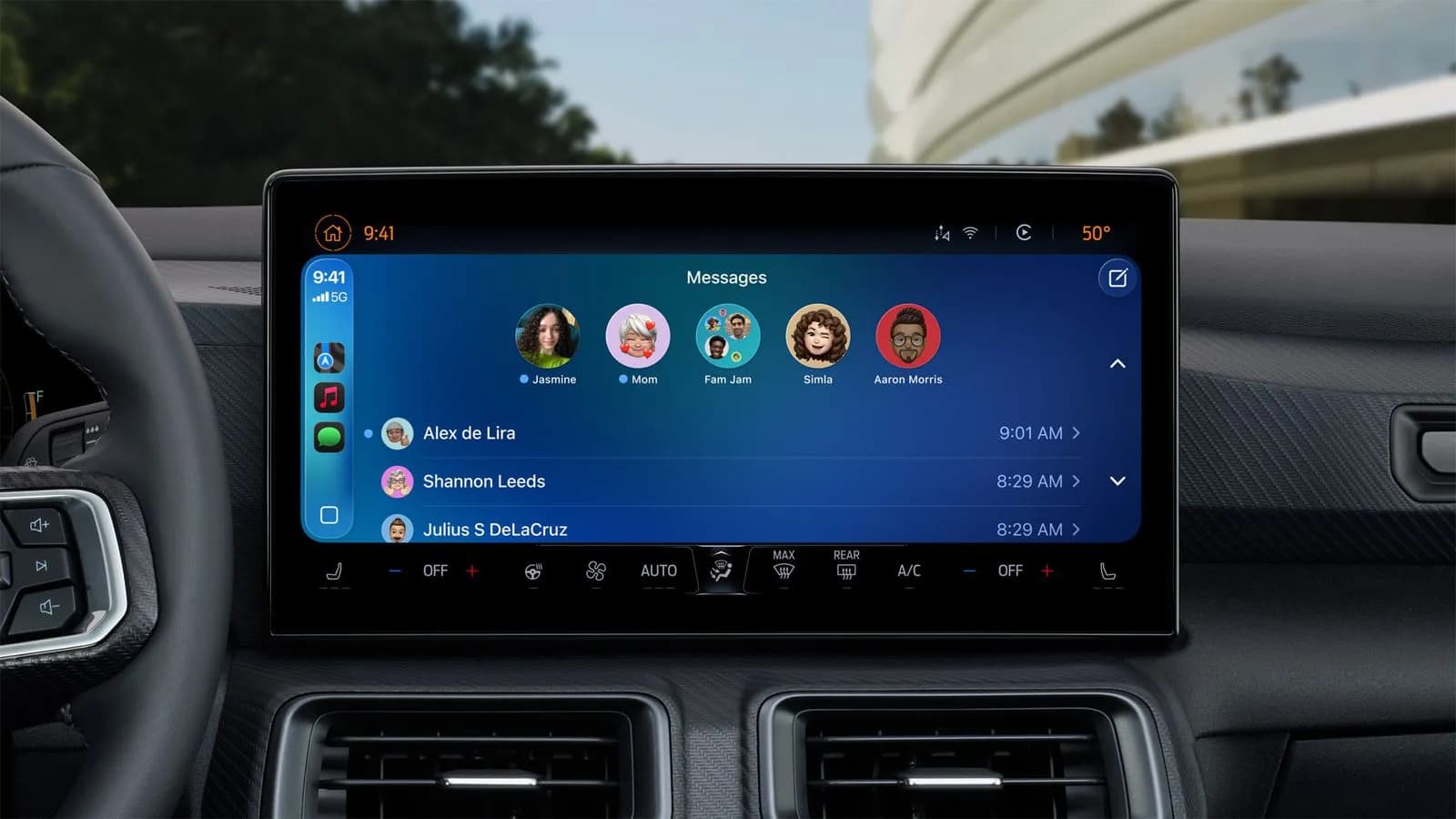 گزینهٔ پین پیام‌ها در CarPlay در iOS 26.2
