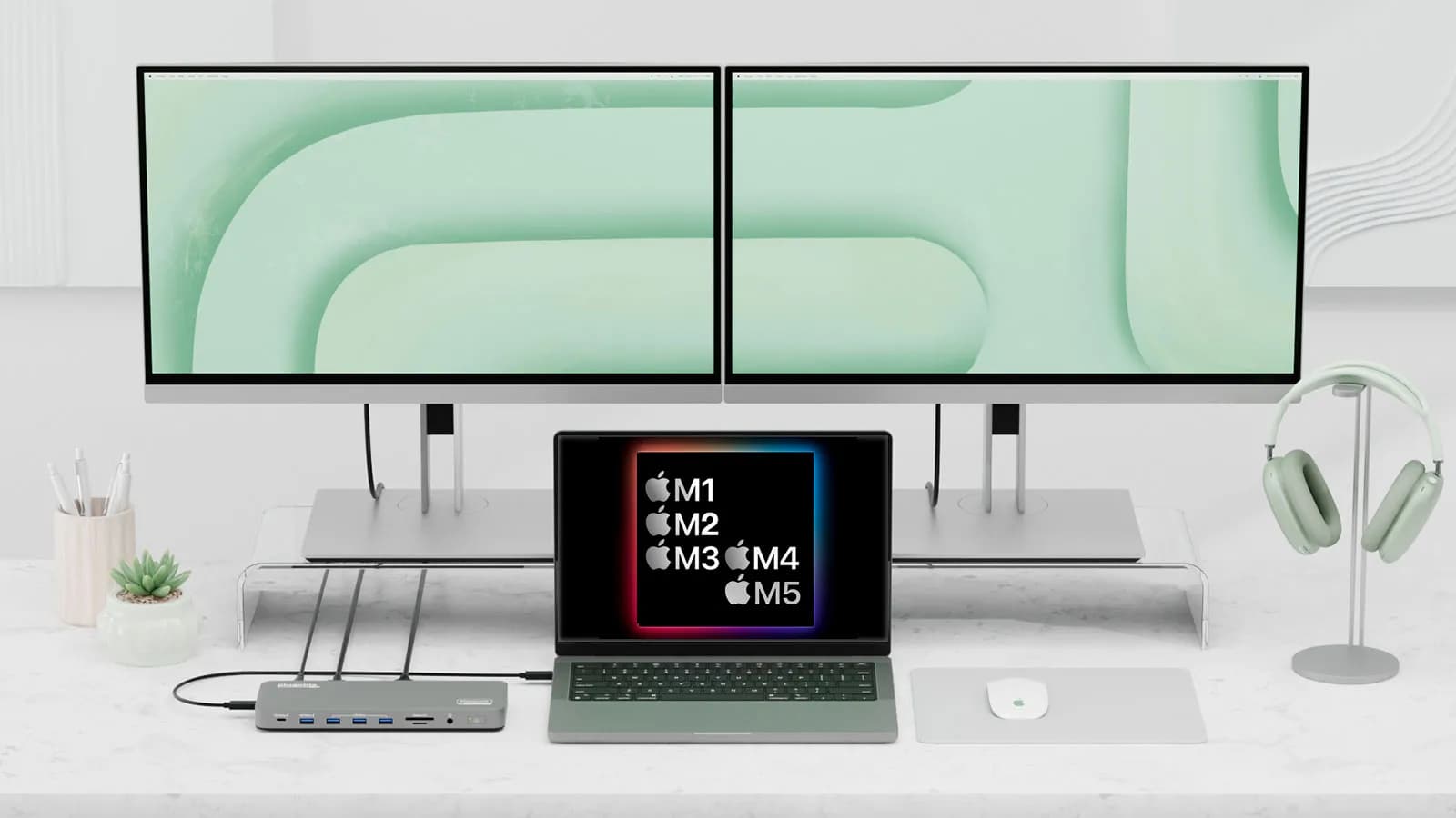 اتصال دو یا چند نمایشگر خارجی به مک‌بوک‌های M1 تا M5 اپل: راهنمای جامع