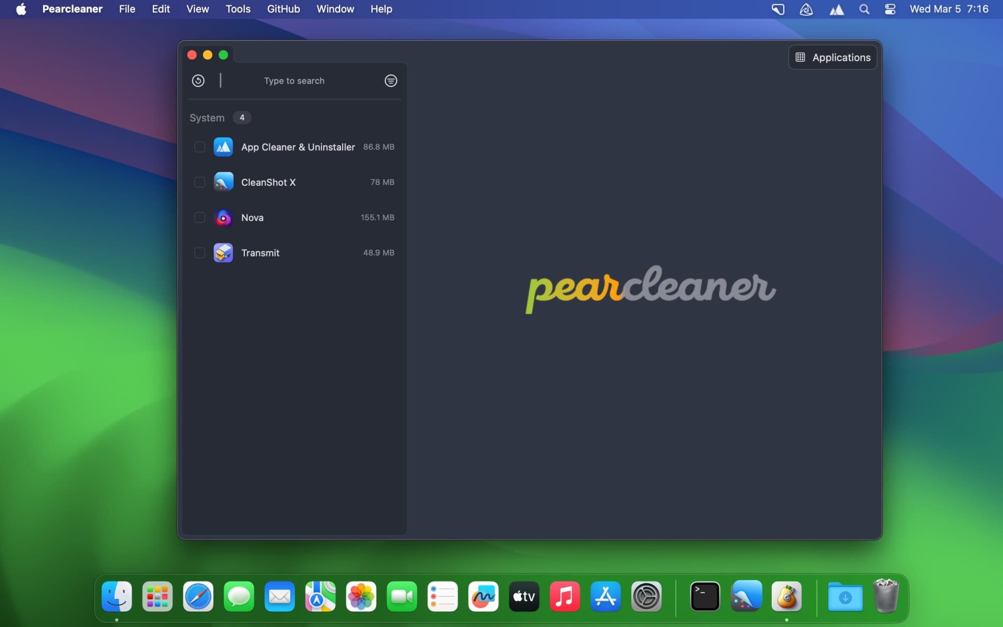 اسکرینشات 1 Pearcleaner