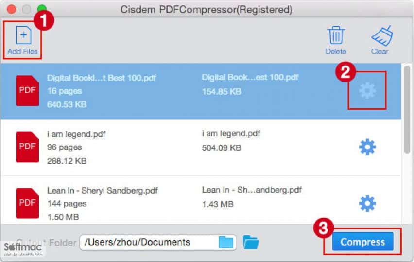 اسکرینشات 3 Cisdem PDFCompressor