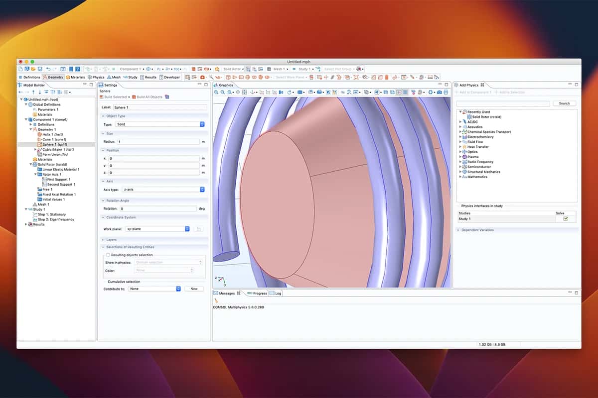اسکرینشات 2 COMSOL Multiphysics