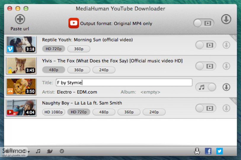 اسکرینشات 1 MediaHuman YouTube Downloader
