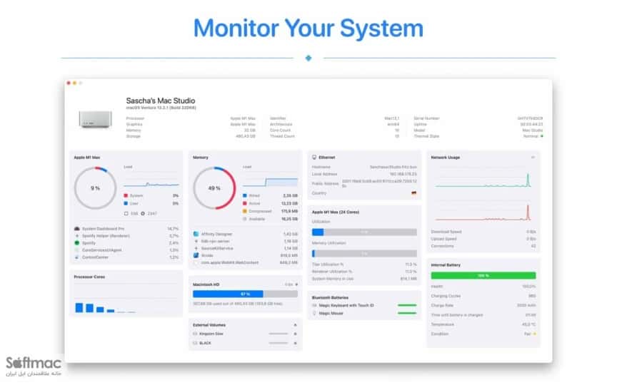 اسکرینشات 2 System Dashboard Pro