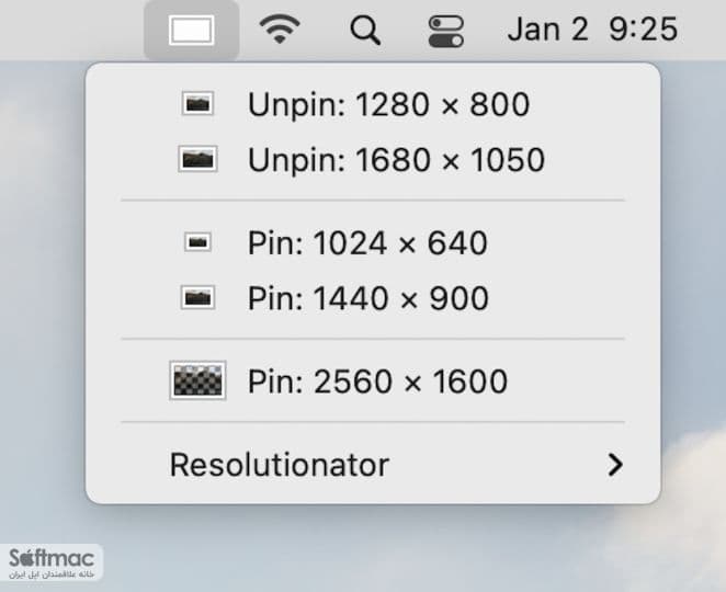 اسکرینشات 1 Resolutionator