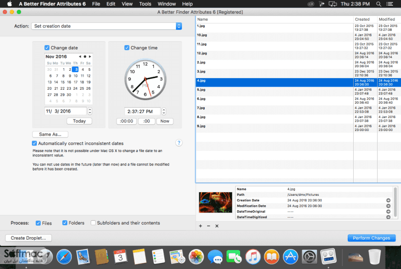 اسکرینشات 3 A Better Finder Attributes