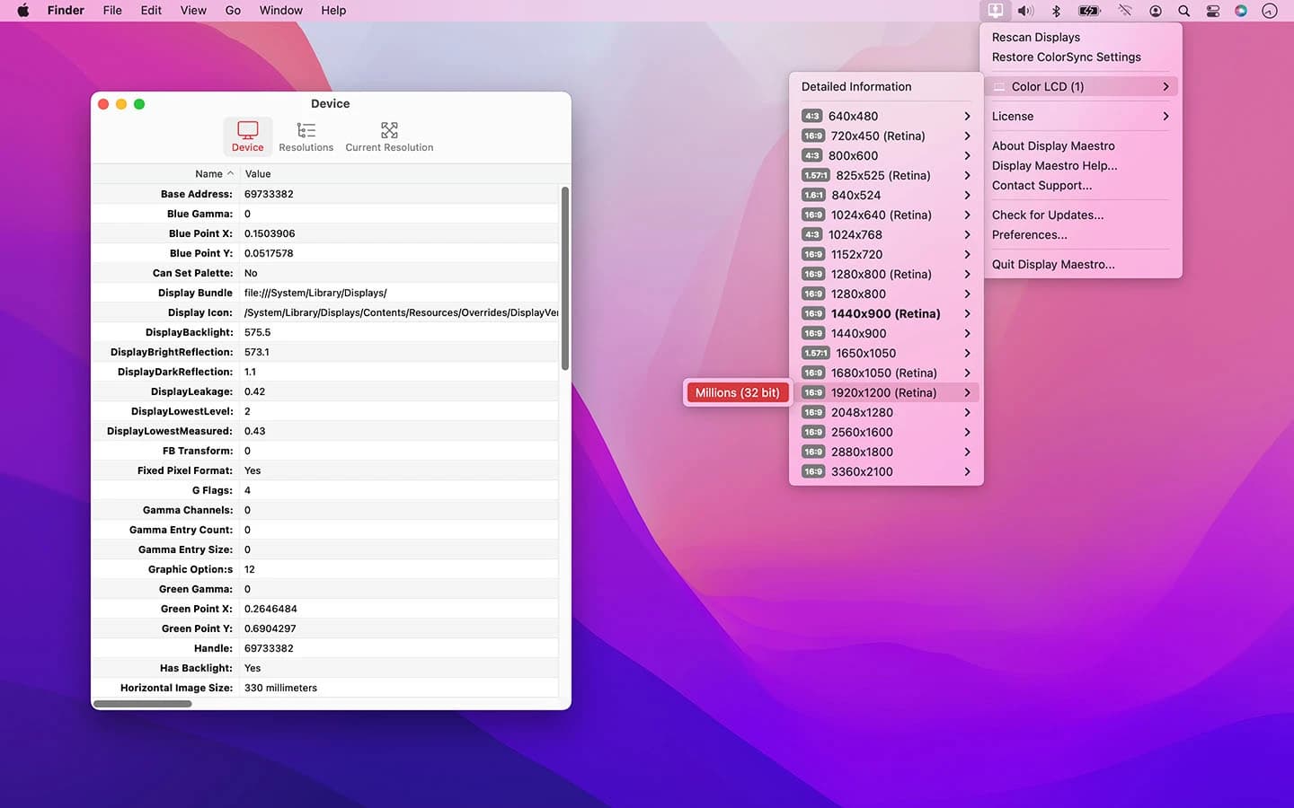 اسکرینشات 1 Display Maestro