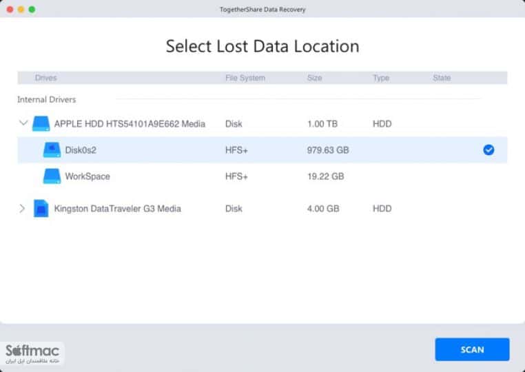 اسکرینشات 2 TogetherShare Data Recovery
