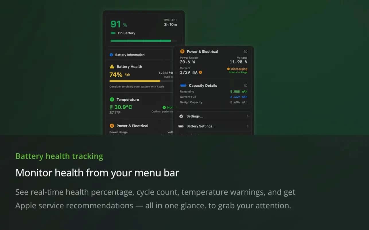اسکرینشات 5 Juicy: Battery Alerts & Health