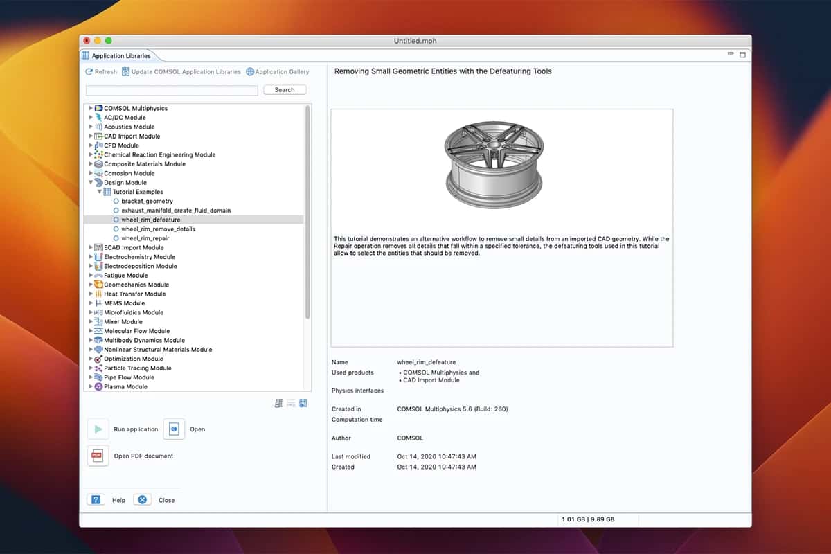 اسکرینشات 4 COMSOL Multiphysics