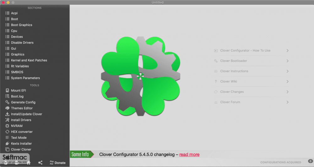 اسکرینشات 1 Clover Configurator