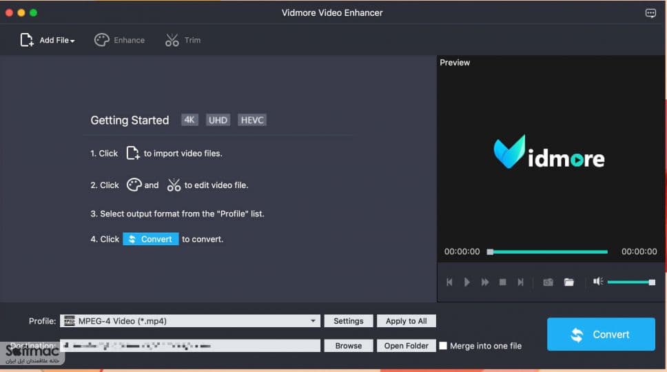 اسکرینشات 1 Vidmore Video Enhancer