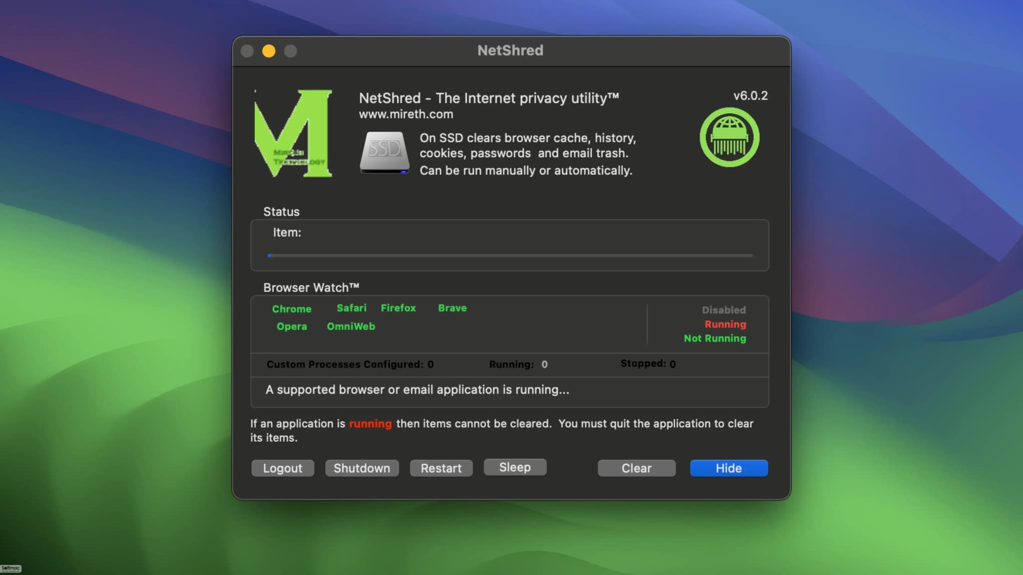 اسکرینشات 1 NetShred