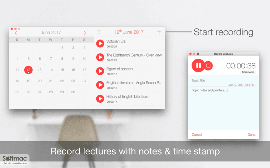 اسکرینشات 3 Record Lectures