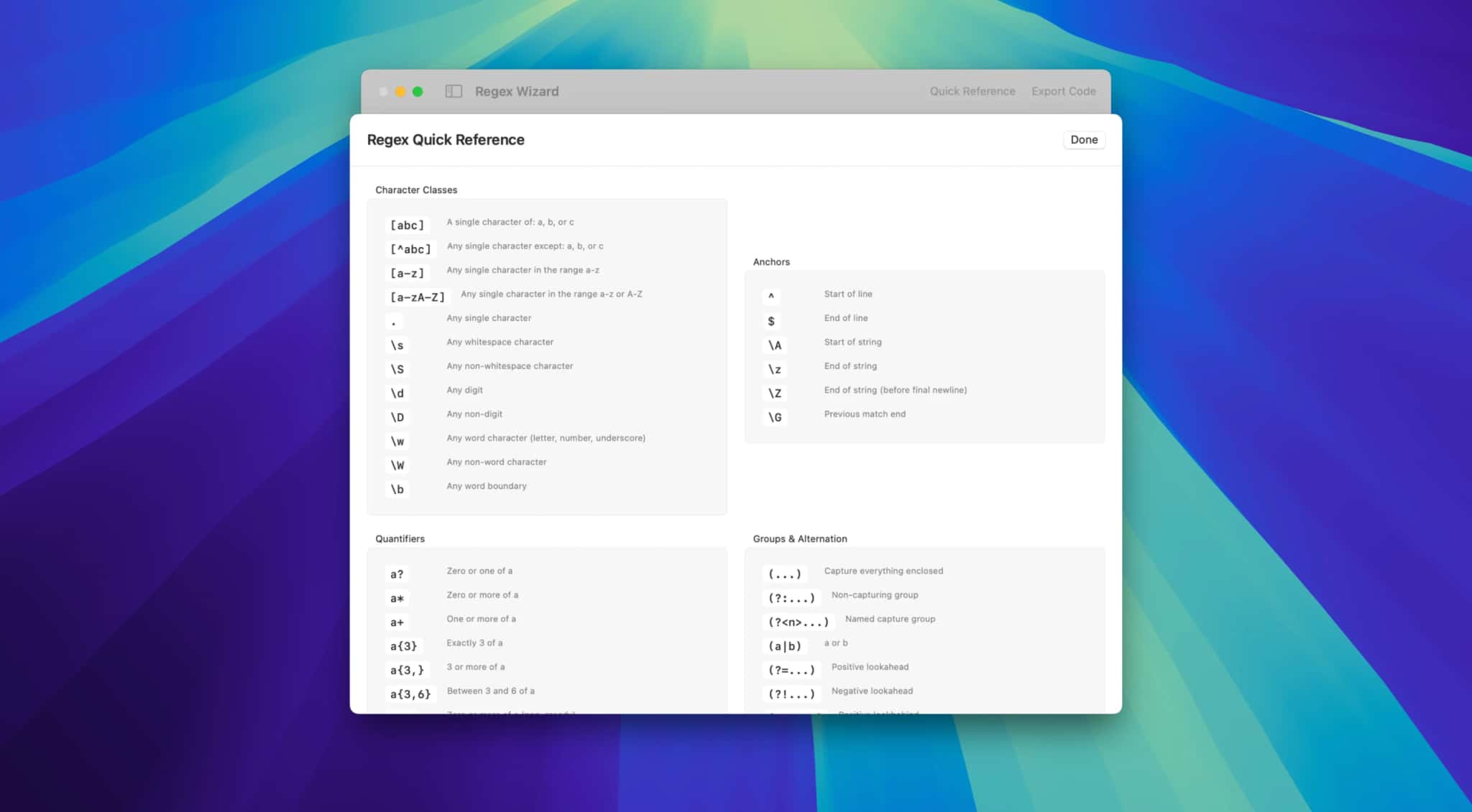 اسکرینشات 2 RegEx Wizard