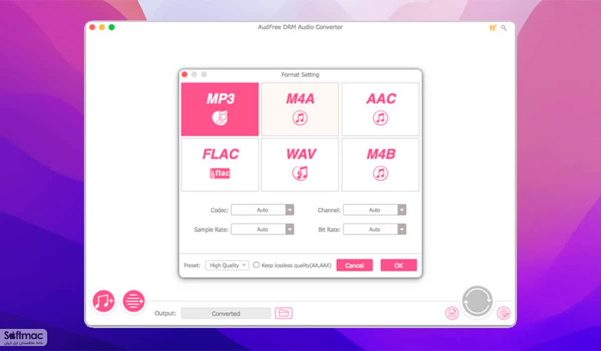 اسکرینشات 3 AudFree DRM Audio Converter