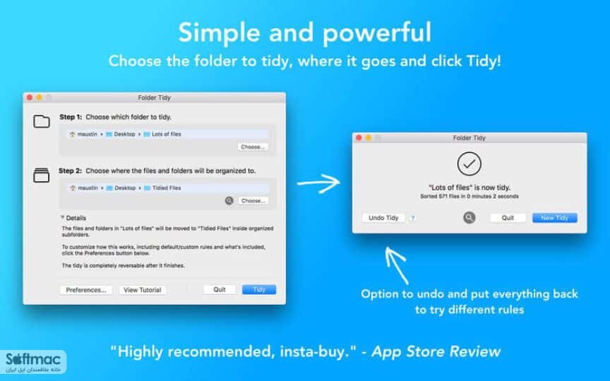 اسکرینشات 2 Folder Tidy