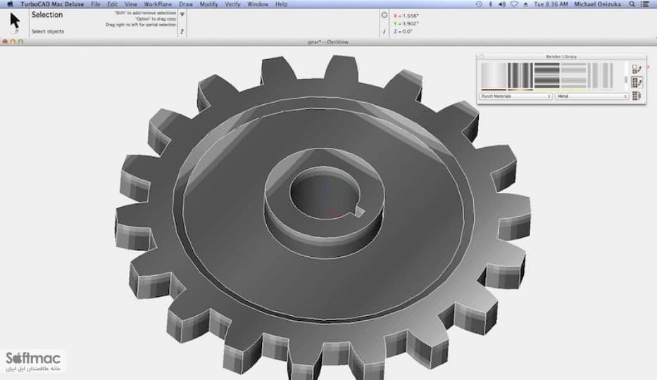 اسکرینشات 1 TurboCAD Mac Deluxe