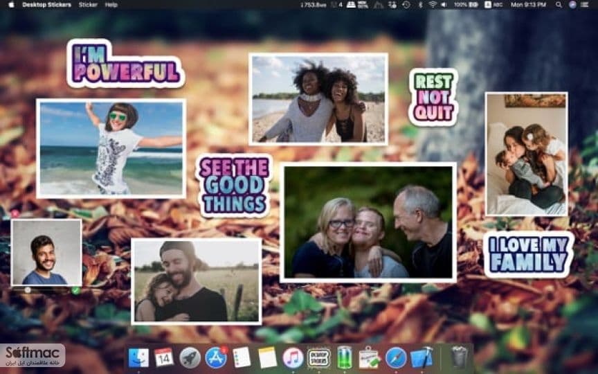 اسکرینشات 1 Desktop Stickers