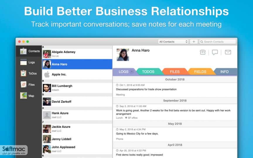 اسکرینشات 3 Contacts Journal CRM