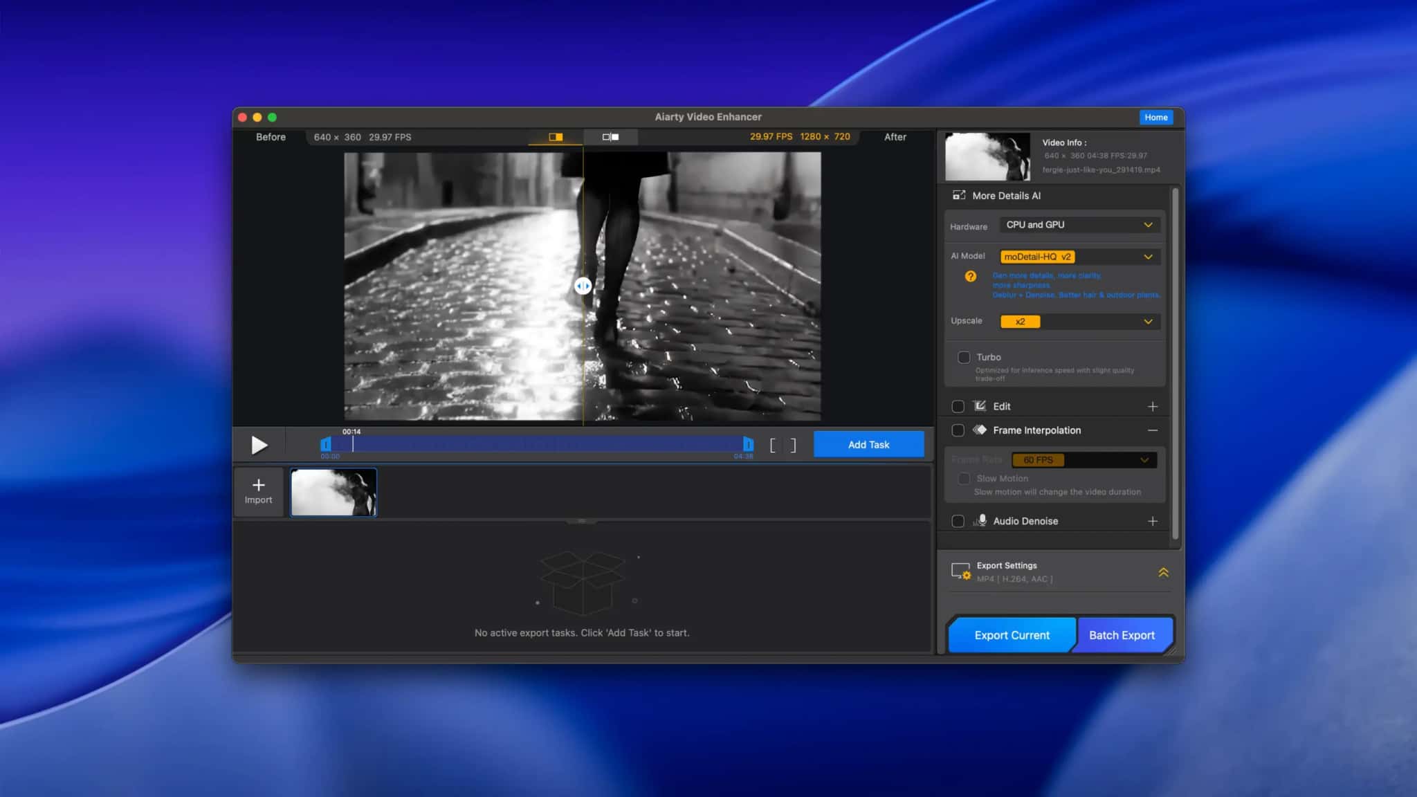 اسکرینشات 2 Aiarty Video Enhancer