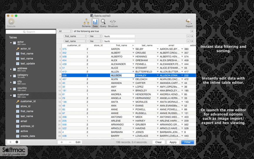 اسکرینشات 3 SQLPro for SQLite