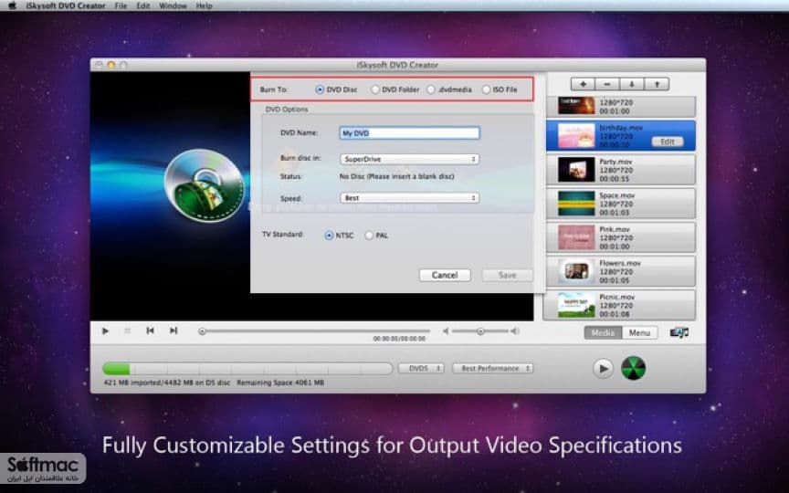 اسکرینشات 1 iSkysoft DVD Creator