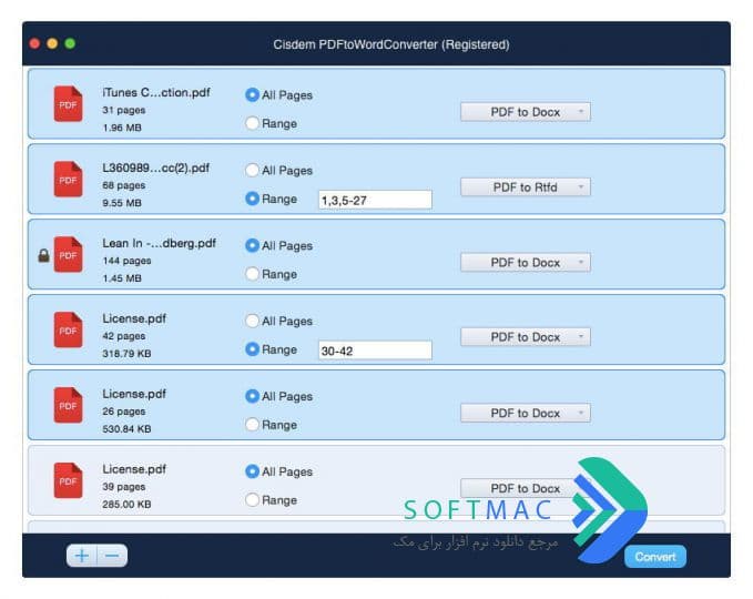 اسکرینشات 1 Cisdem PDF to Word Converter