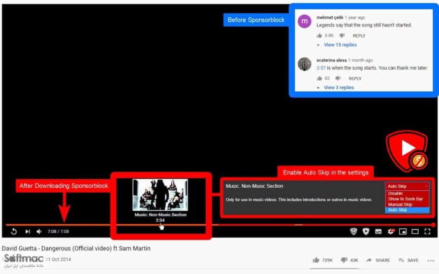 اسکرینشات 2 SponsorBlock for YouTube
