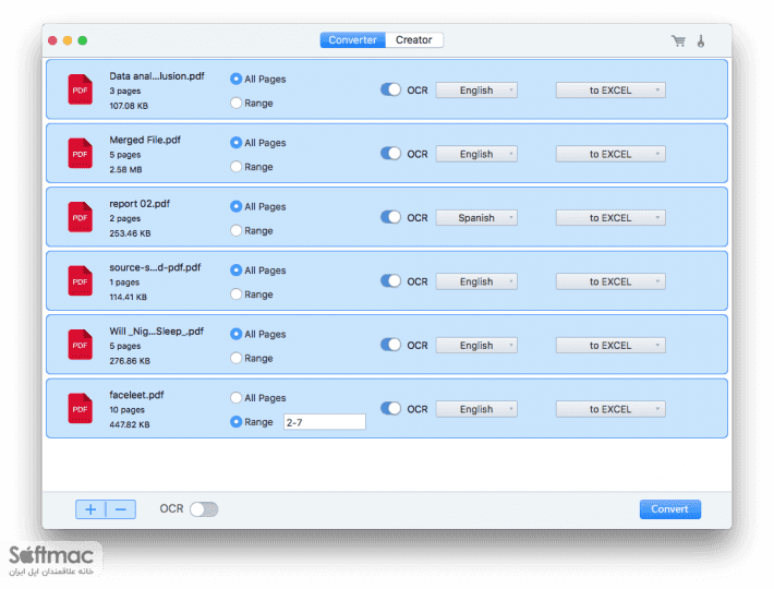اسکرینشات 2 PDF to Numbers Converter