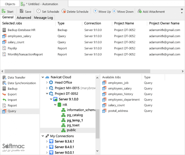 اسکرینشات 2 Navicat for PostgreSQL
