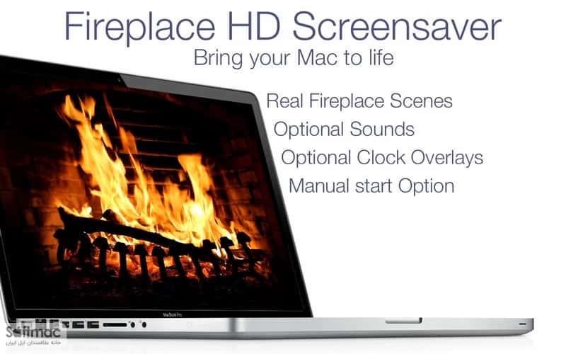 اسکرینشات 3 Fireplace Live HD Screensaver