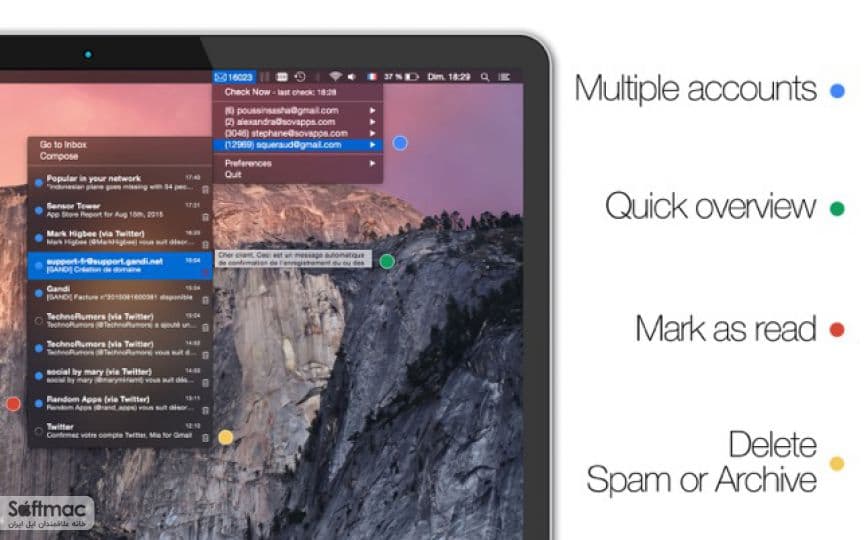 اسکرینشات 1 Mia for Gmail