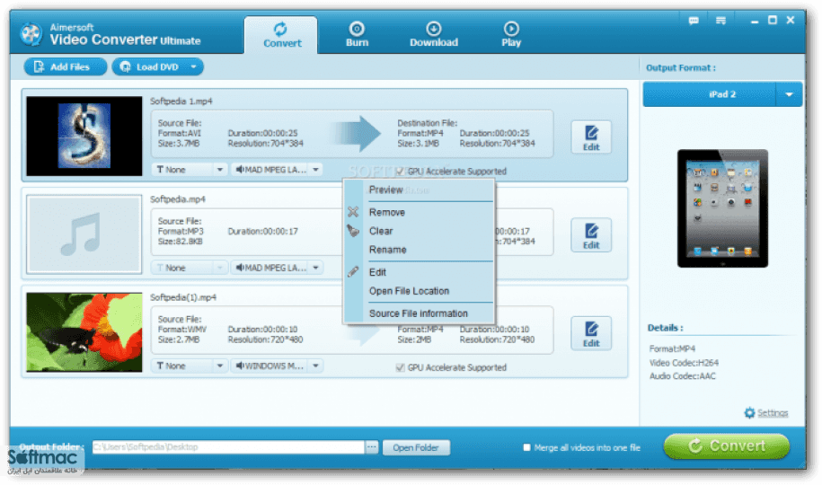 اسکرینشات 3 Aimersoft Video Converter Ultimate