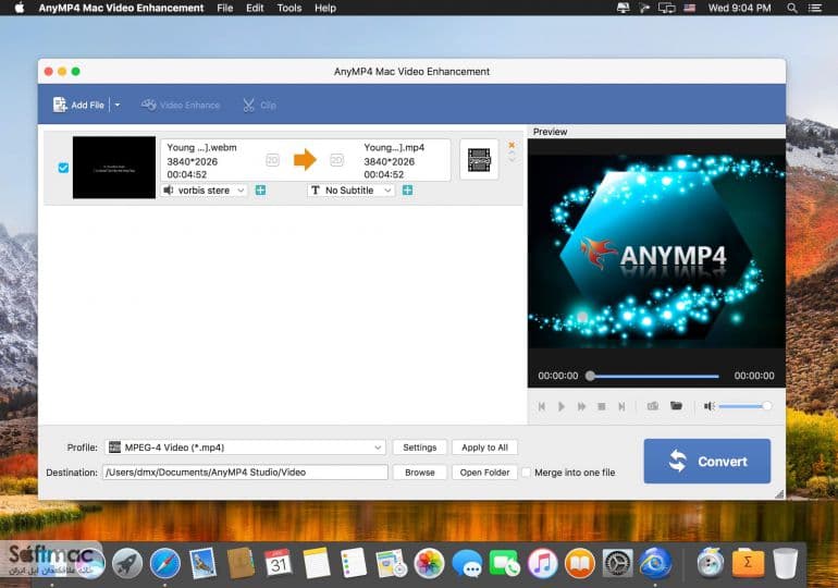 اسکرینشات 1 AnyMP4 Mac Video Enhancement