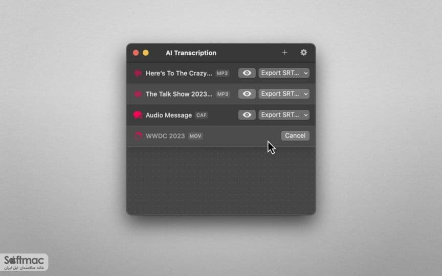 اسکرینشات 1 AI Transcription