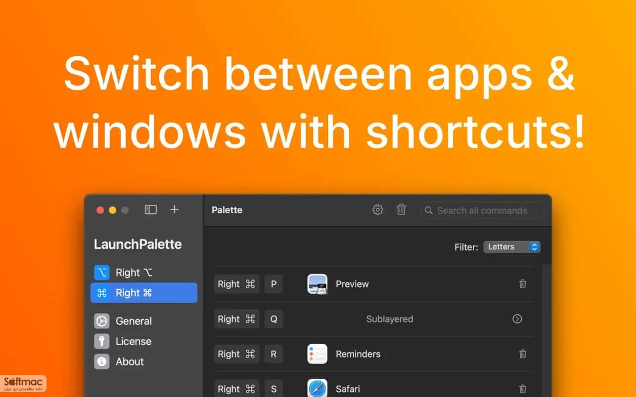 اسکرینشات 4 LaunchPalette