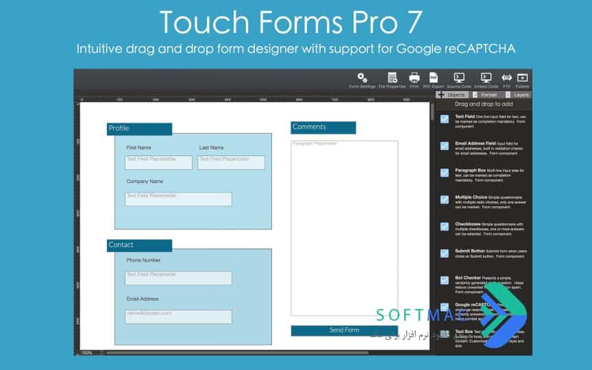اسکرینشات 3 Touch Forms Pro