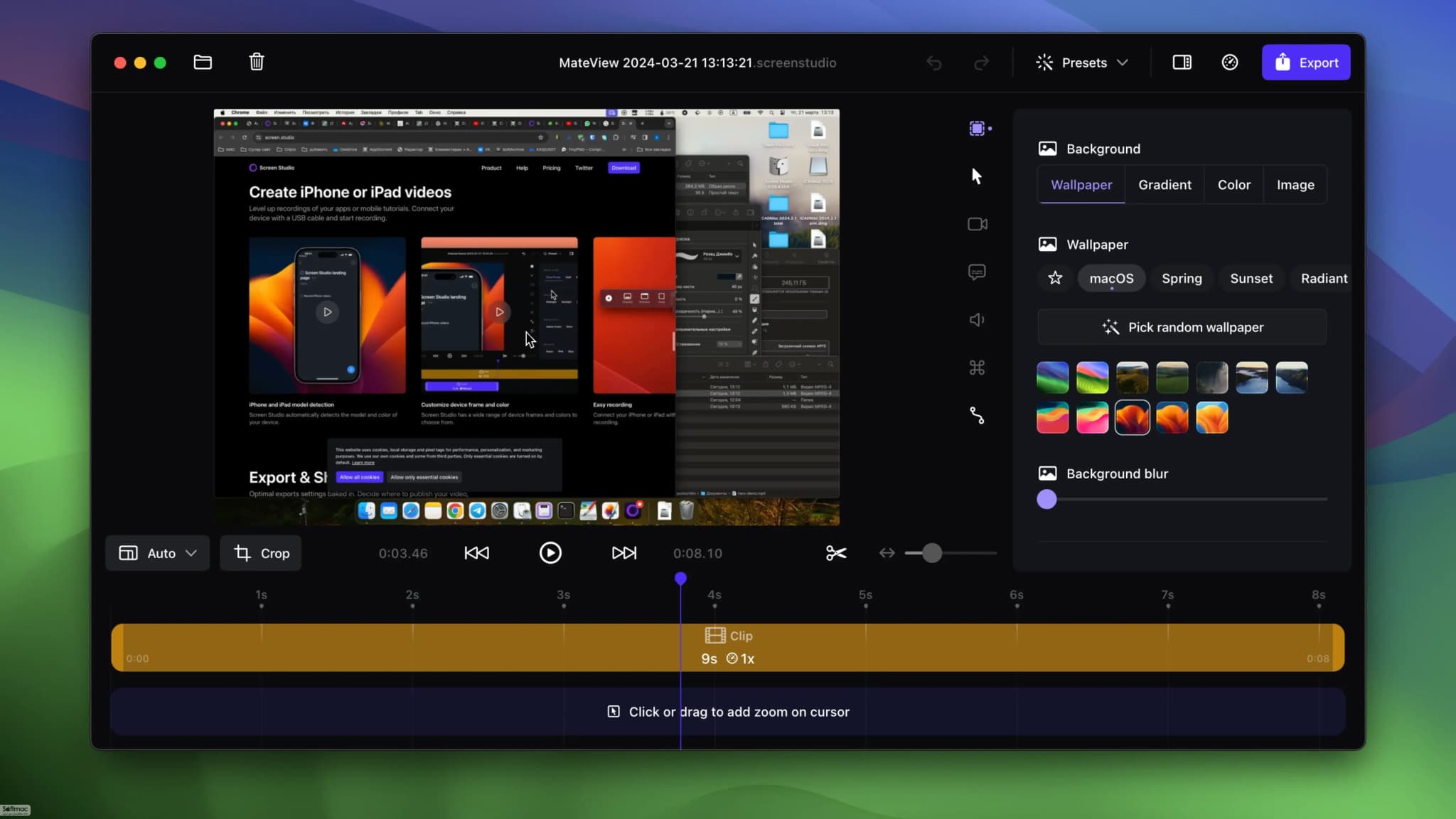 اسکرینشات 1 Screen Studio