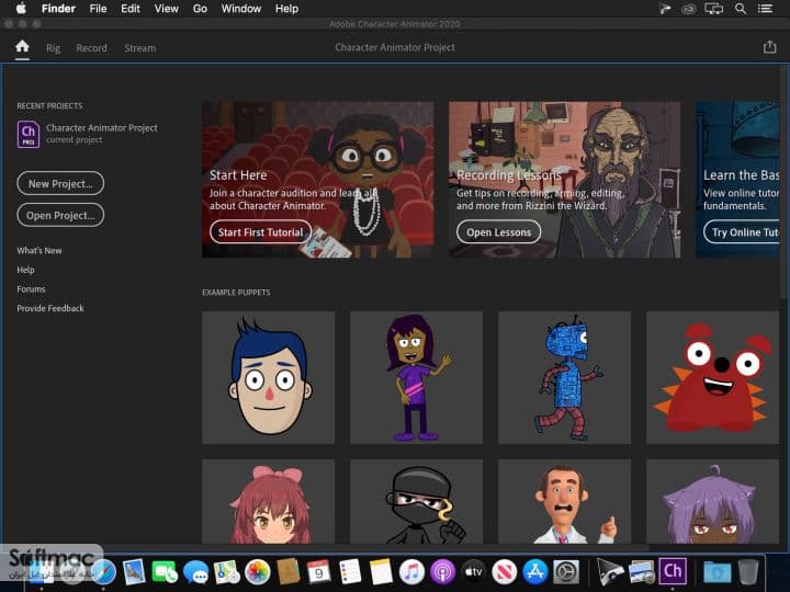 اسکرینشات 1 Adobe Character Animator