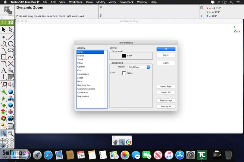 اسکرینشات 2 TurboCAD Mac Pro