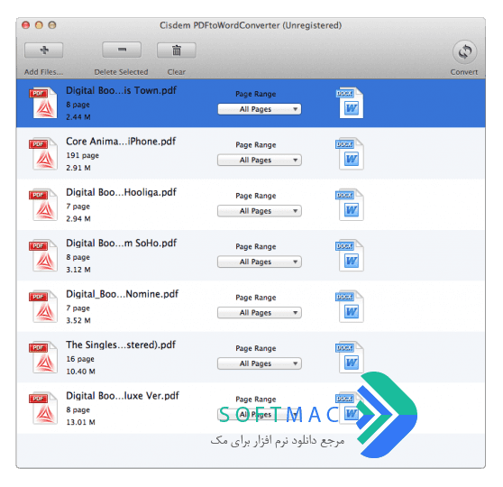 اسکرینشات 3 Cisdem PDF to Word Converter