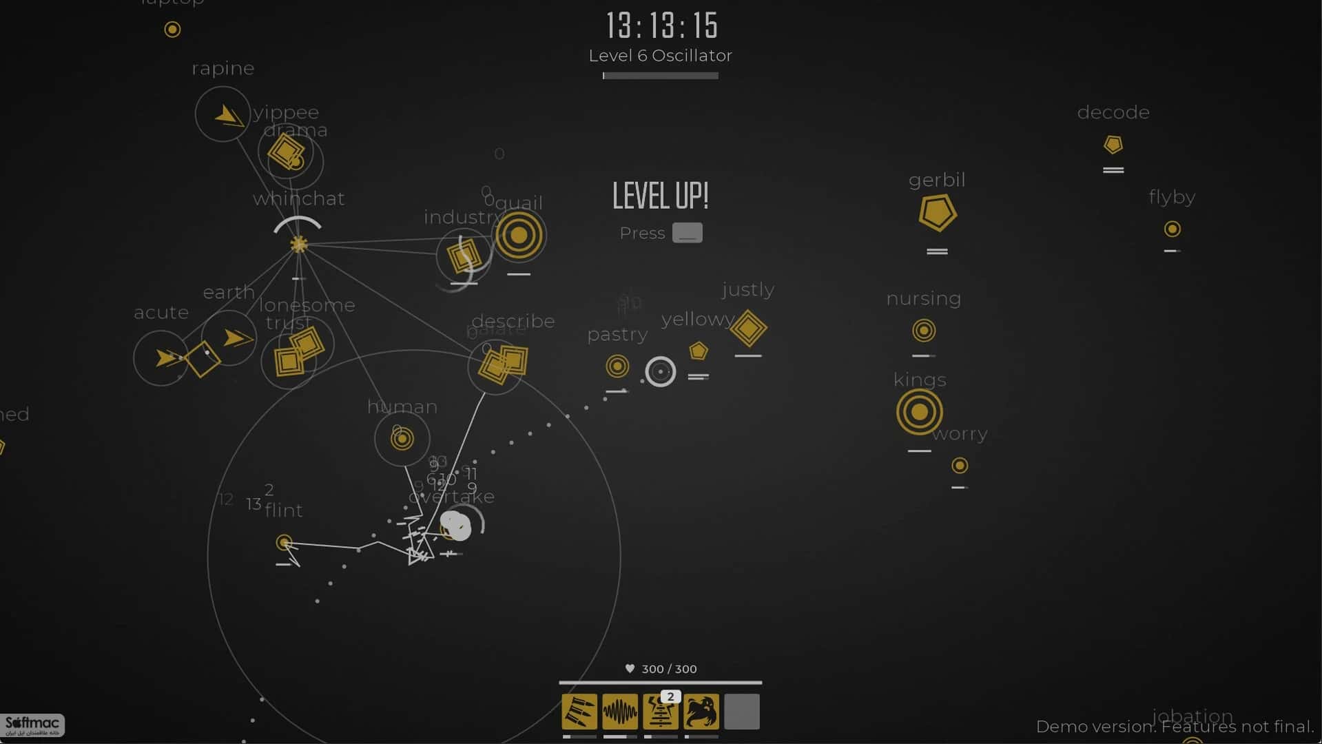 اسکرینشات 2 Glyphica: Typing Survival