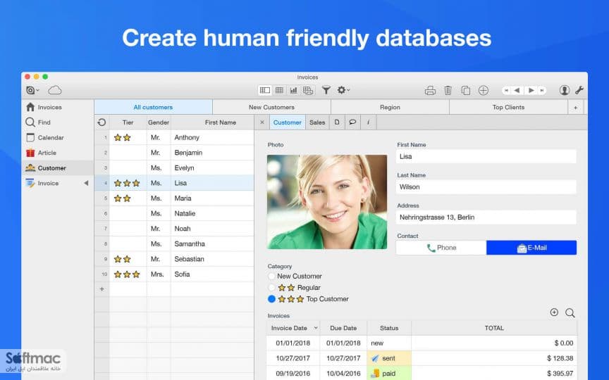 اسکرینشات 1 Ninox Database